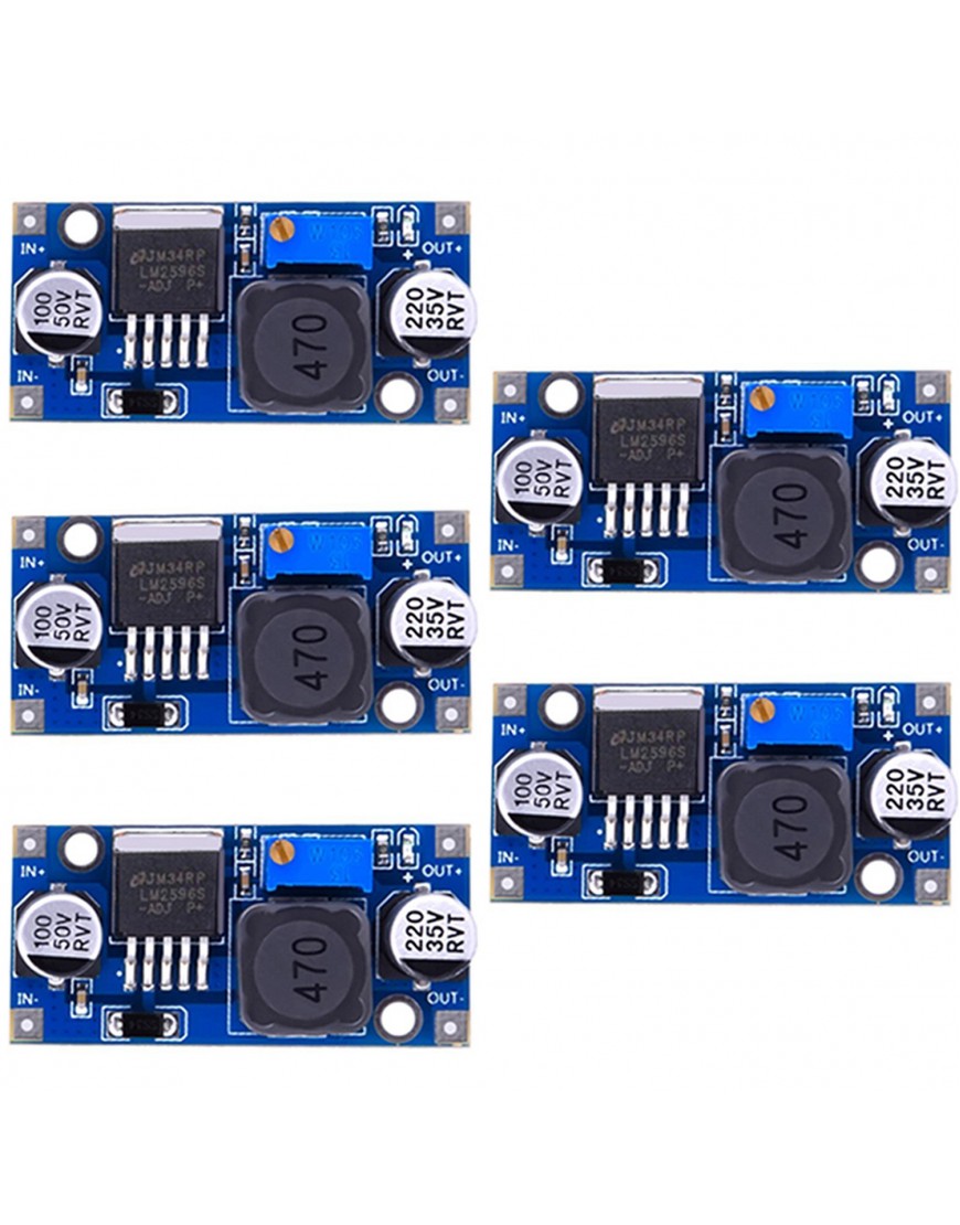 Karazzo Eboot 5 Pack LM2596 DC to DC Buck Converter 3.0-40V to 1.5-35V Power Supply Step Down Module 