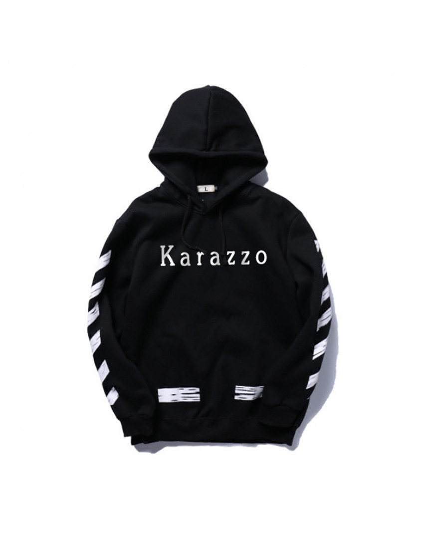 Karazzo Men's Pullover  Fleece Hooded Sweatshirt