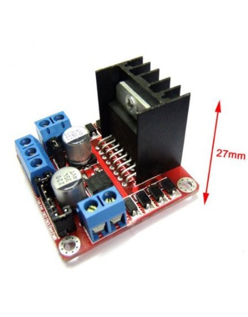 Karazzo Dual H-Bridge Motor Driver Module (for Arduino Stepper Control Smart car Robot Power, L298N) 